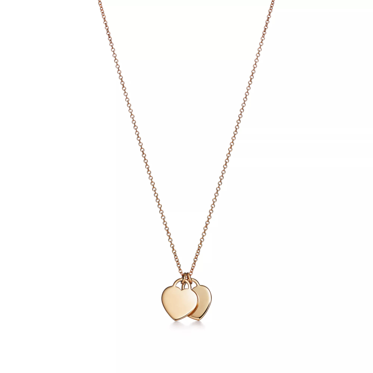 Tiff Double Mini Heart Gold