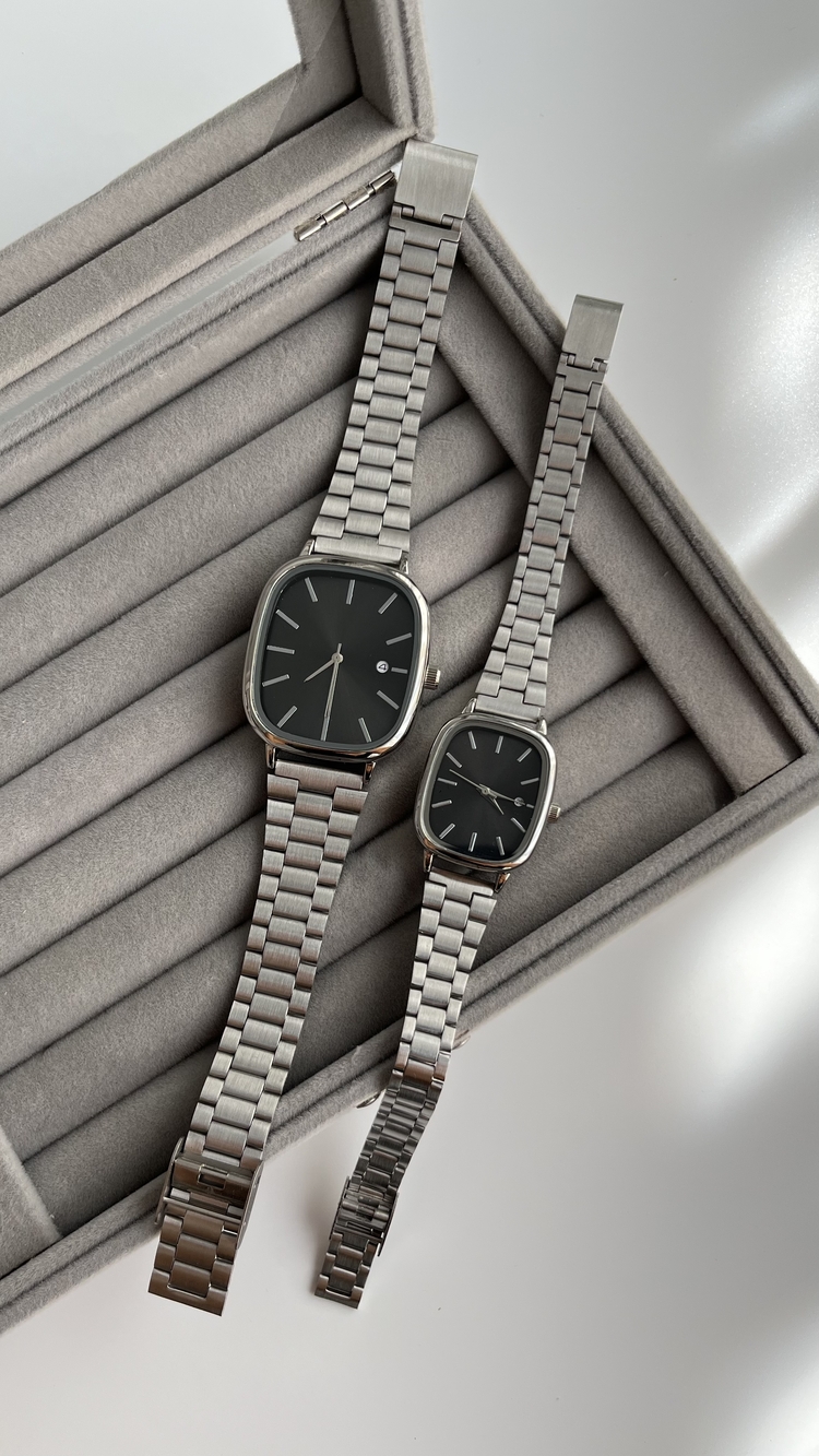 SOLIVAGANT | Silver Black Kol Saati '' YENİ SEZON ÇİFT