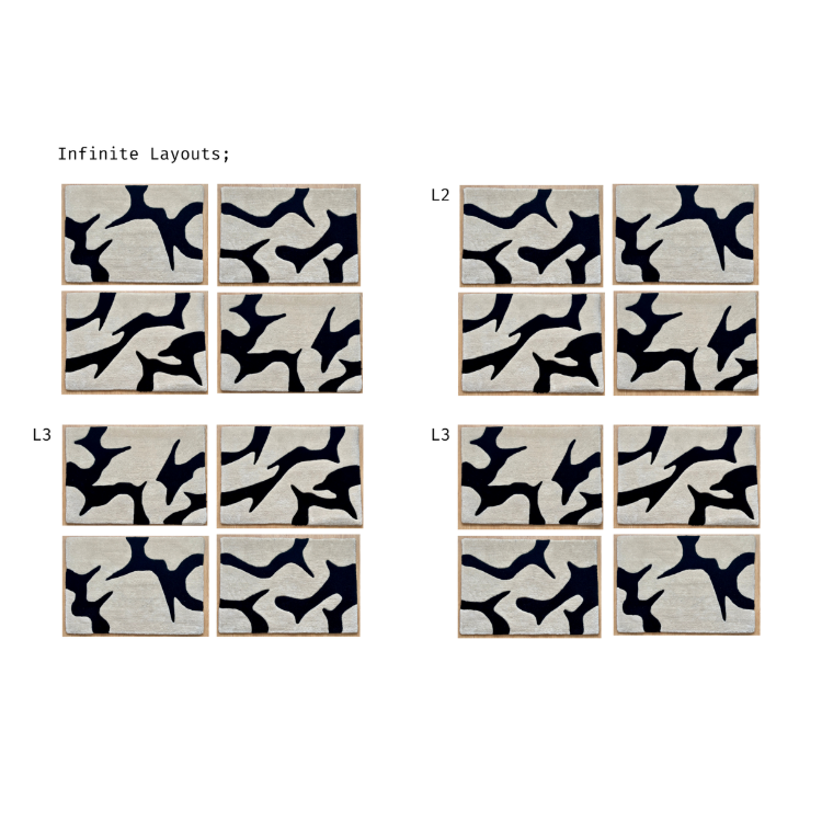 Liquid Geometry - Modüler Tufting Halı (El Yapımı)