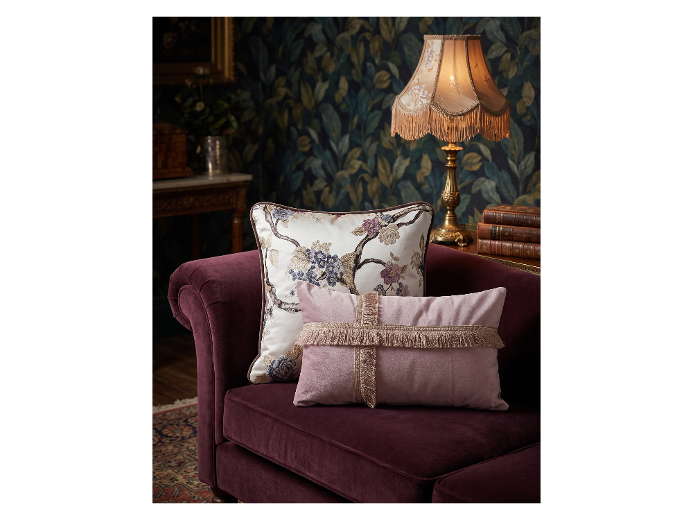 Botanical Saten Karışımlı Floral Yastık Kılıfı (50x50 cm)