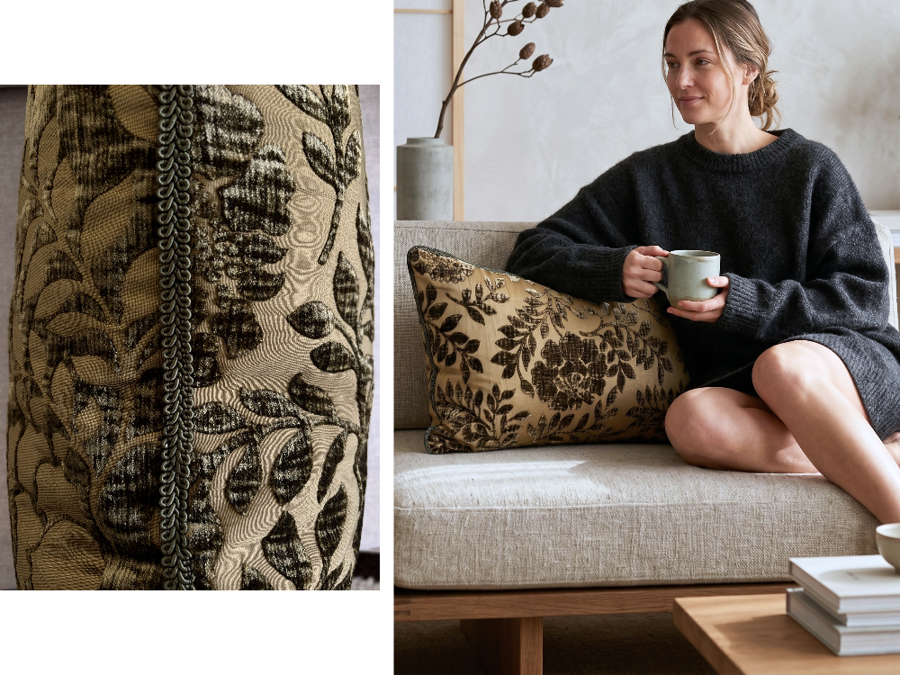 Heritage Çift Taraflı Vintage Jakar Bel Yastığı Kılıfı