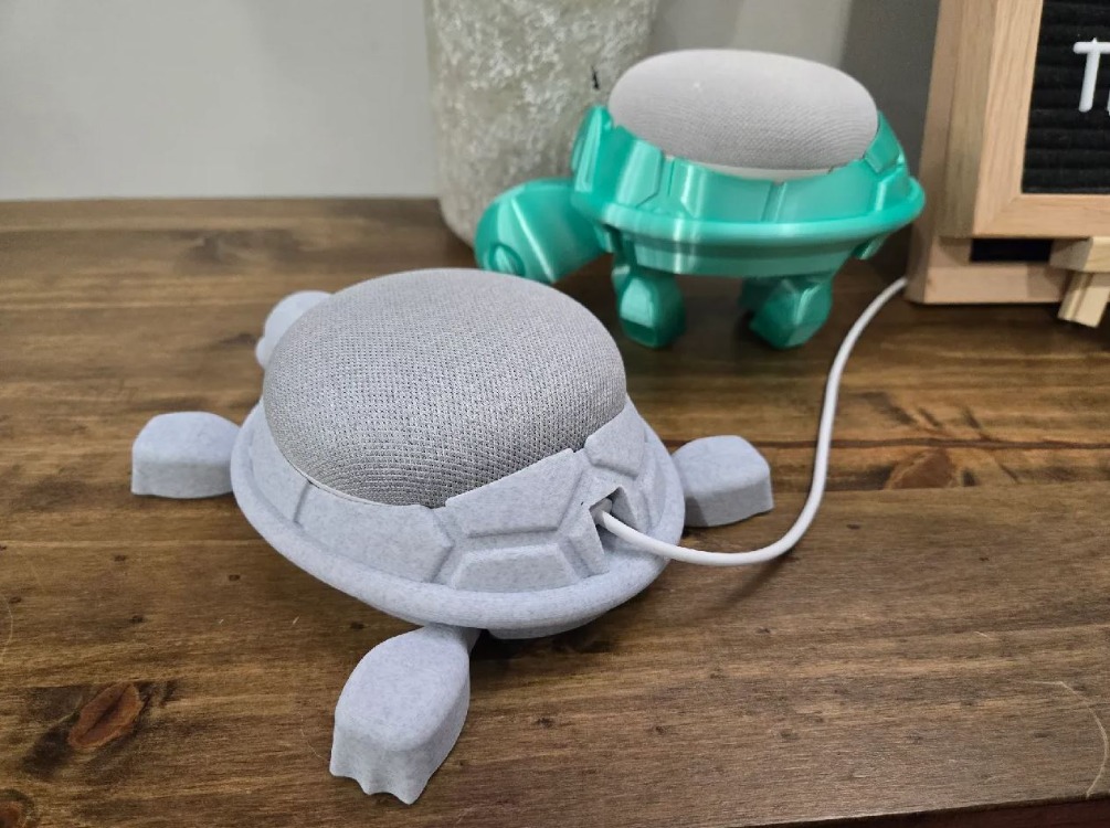Google Nest Mini Kaplumbağa Tasarımlı Stand 