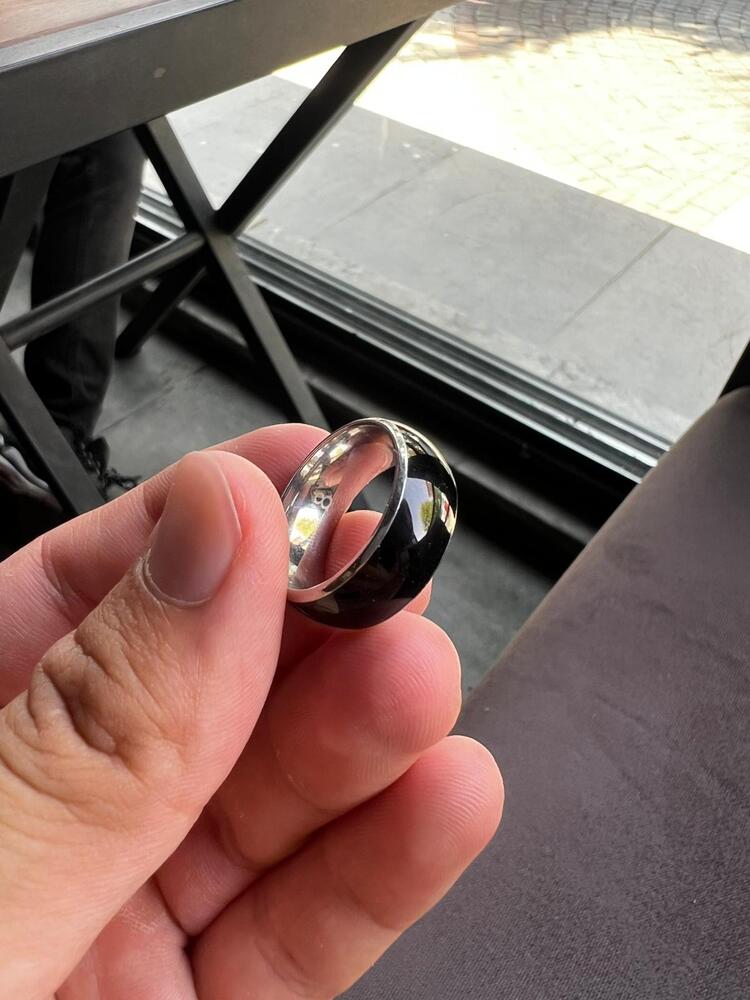 NFC Siyah Metal Yüzük