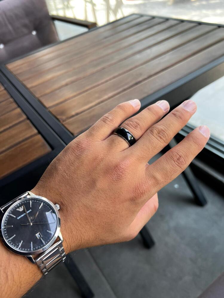 NFC Siyah Metal Yüzük