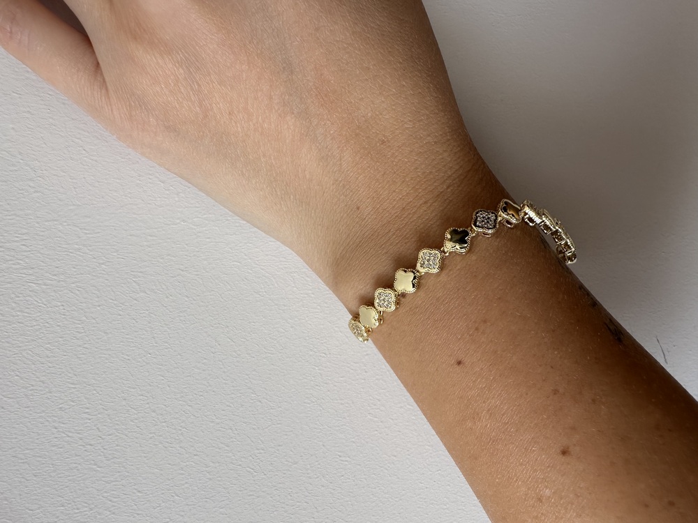 Xuping 14 k Yonca Bileklik