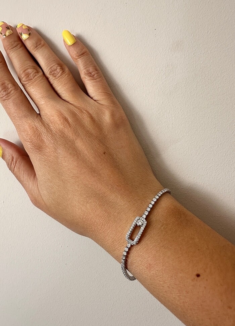 Xuping silver 2 mm bileklik