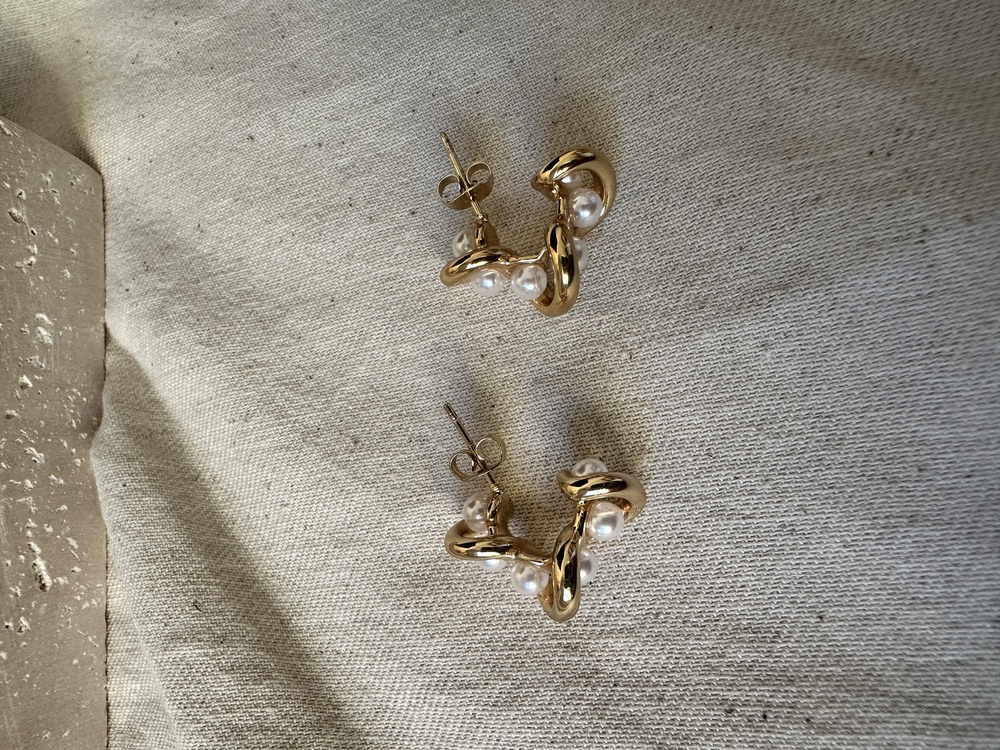 Çelik gold küpe