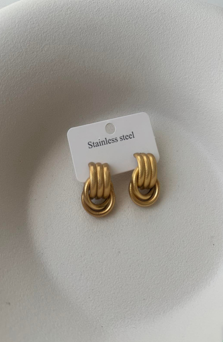 Çelik gold küpe