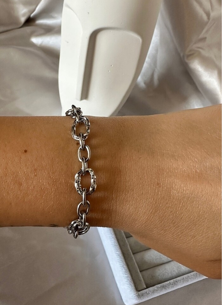 Çelik silver bileklik