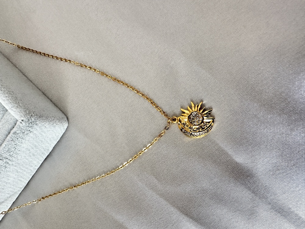 Çelik gold kolye