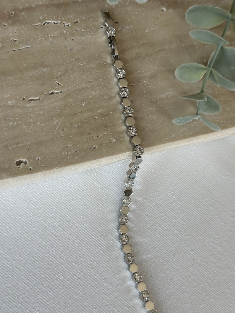 Xuping Silver Renk Petek Desen Bileklik