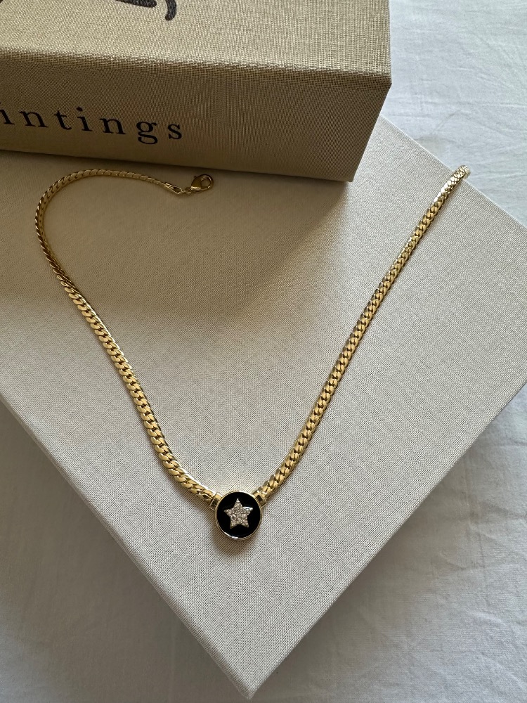 14k Vip Yıldız Desen Kolye
