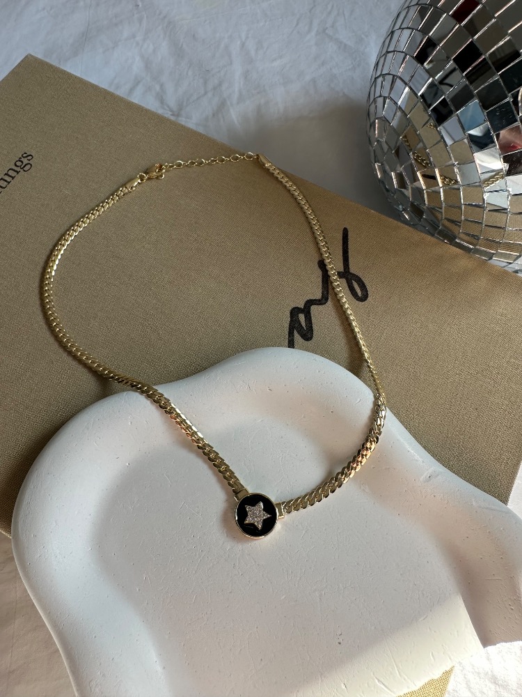 14k Vip Yıldız Desen Kolye