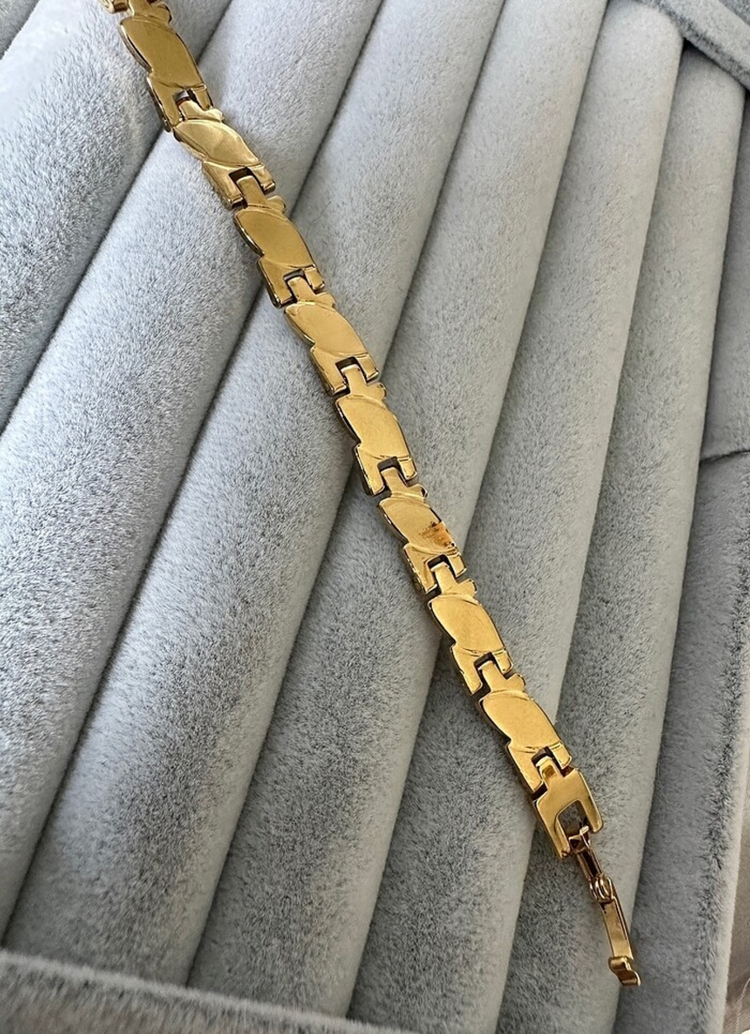 Çelik gold 6 mm bileklik