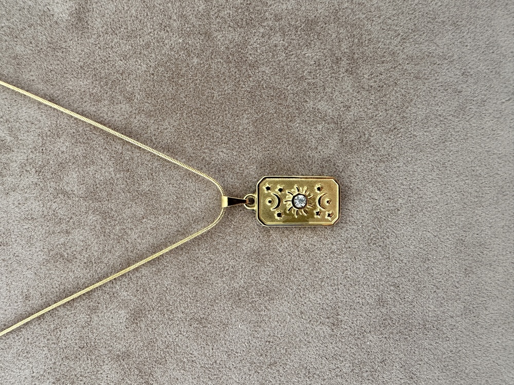 Çelik gold kolye