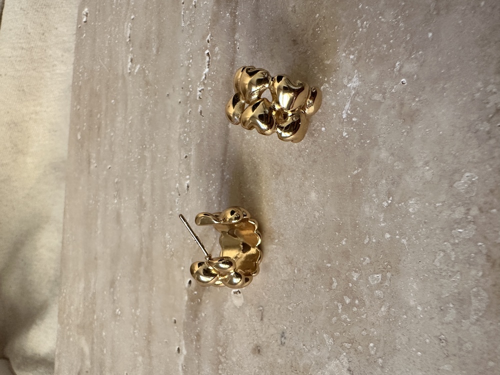 Çelik gold küpe