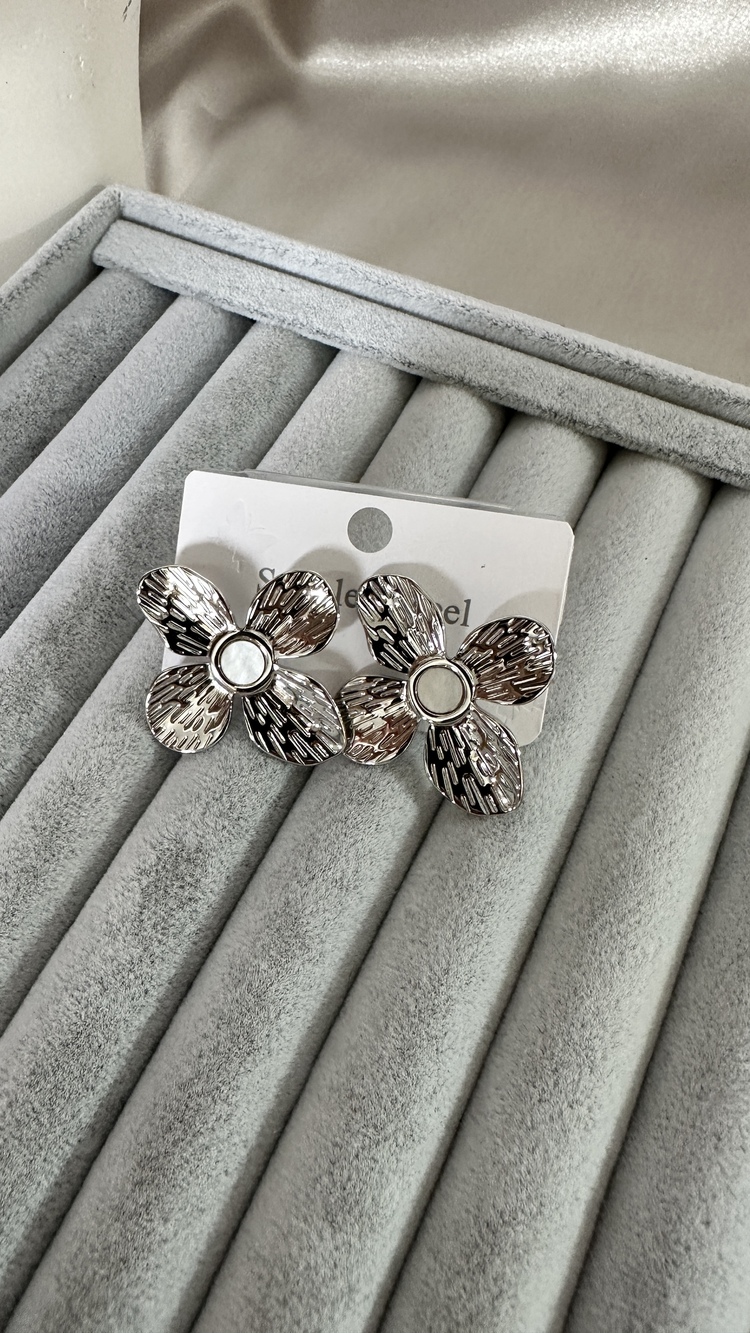 Çelik silver küpe