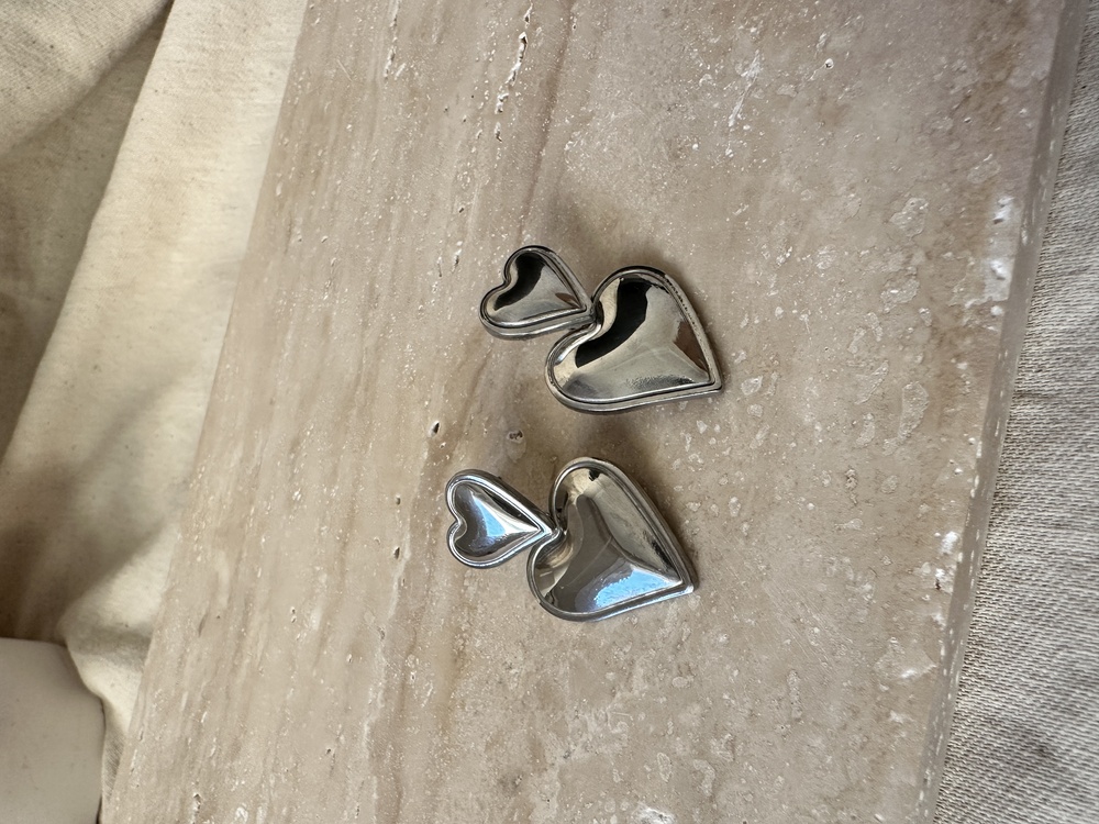 Çelik silver küpe