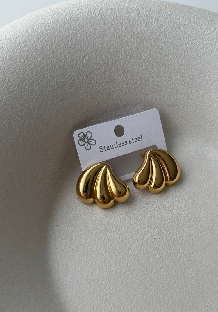 Çelik gold küpe