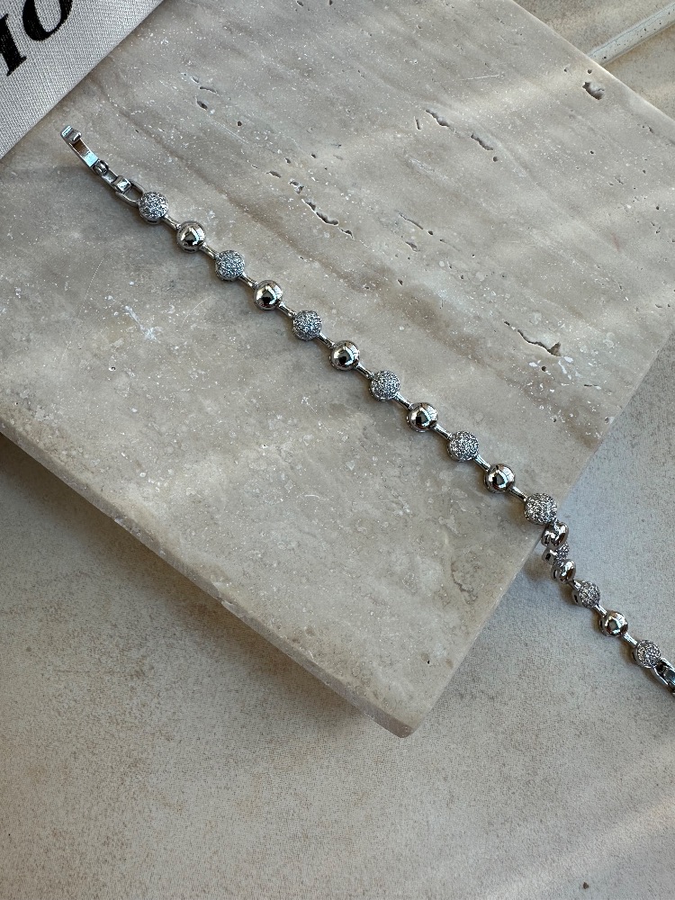 Xuping Silver Yuvarlak Desen Bileklik