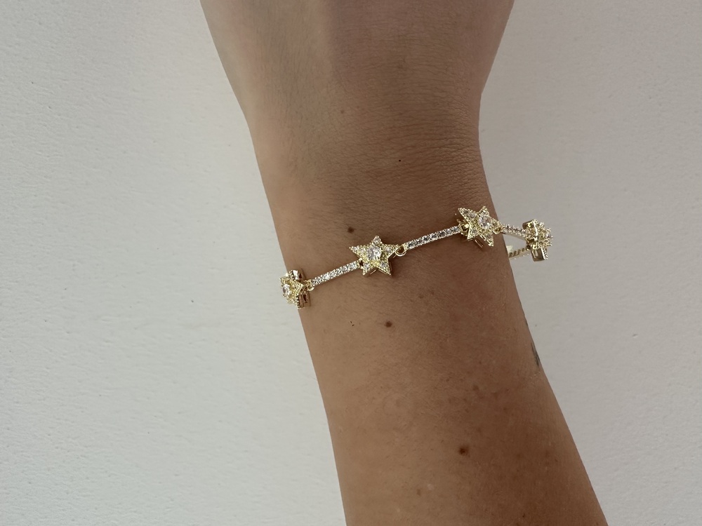 Xuping 14 k gold renginde yıldızlı bileklik