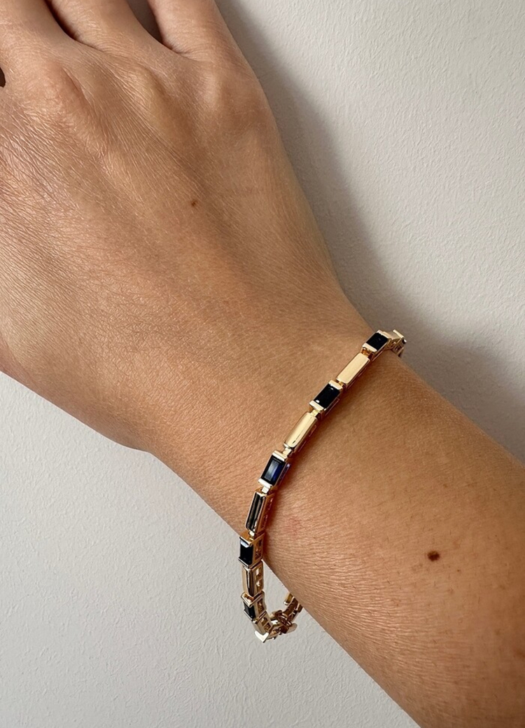Xuping rose gold | lacivert taşlı 3 mm bileklik