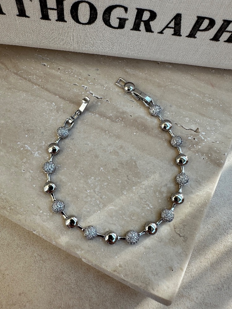 Xuping Silver Yuvarlak Desen Bileklik