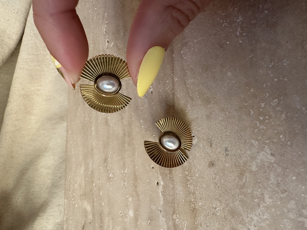 Çelik gold küpe
