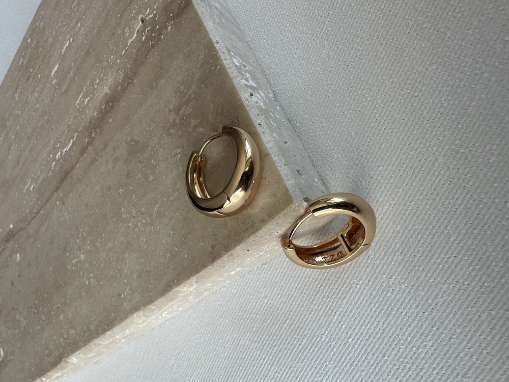 Xuping 18k Rose Gold 2 cm Halka Küpe