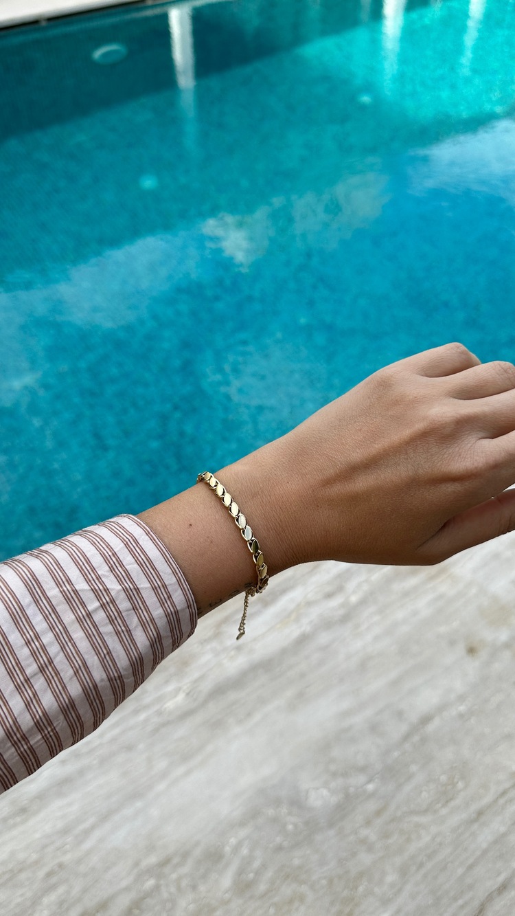 Çelik Arpa Gold 6 mm Bileklik
