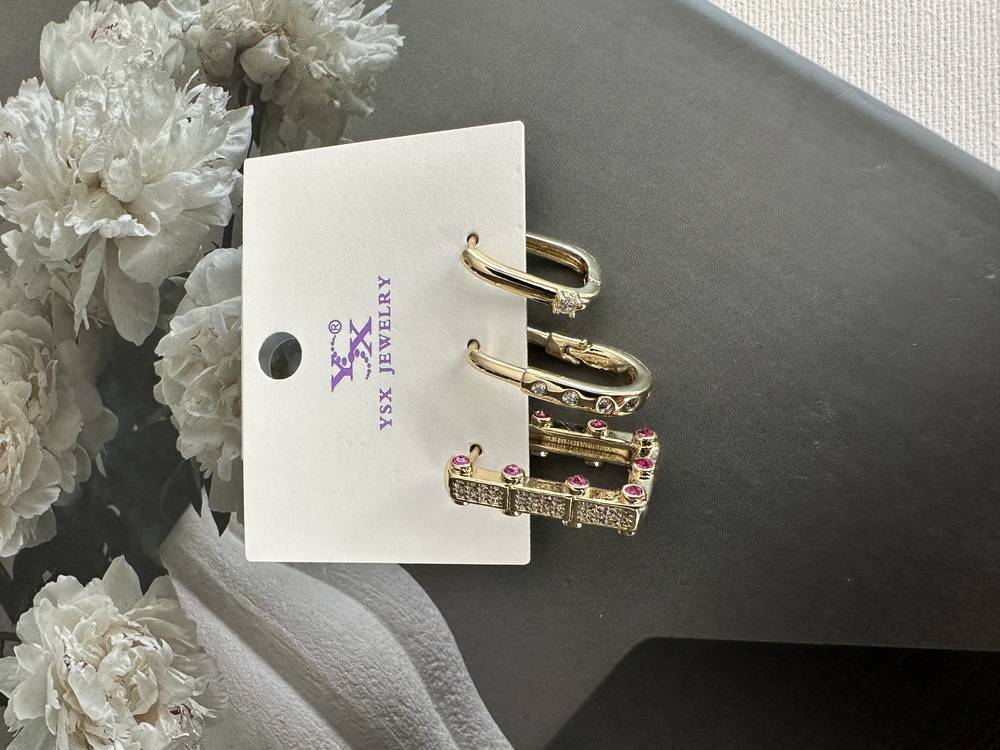 Ysx vip 14 k renginde 3 lü küpe seti 
