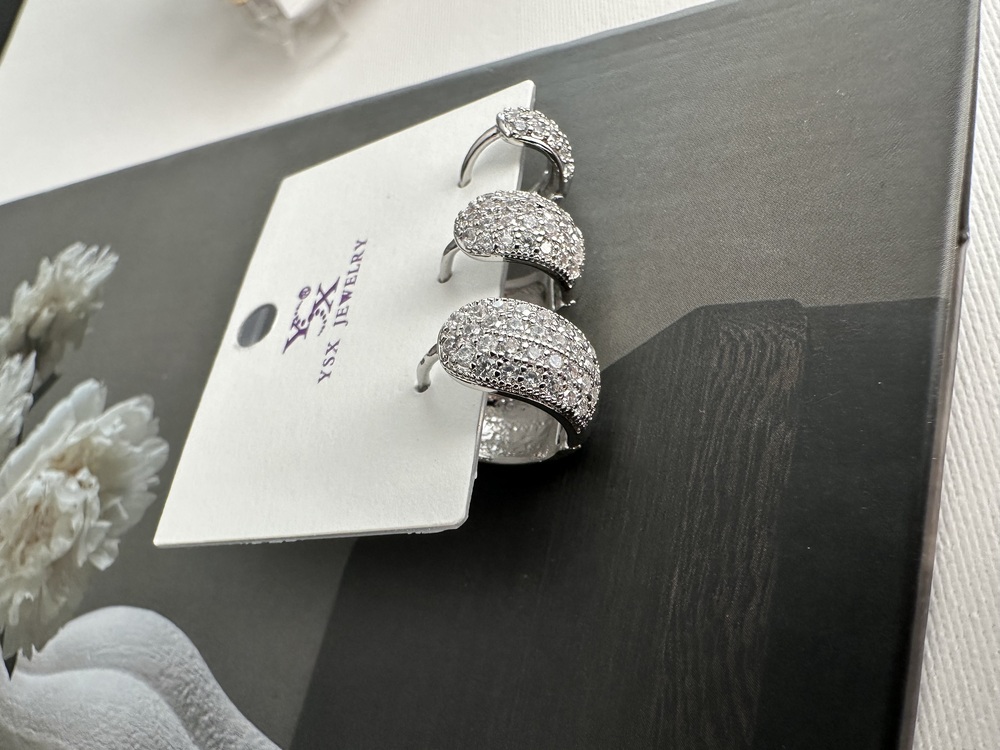 Ysx vip silver renkte 3 lü küpe seti