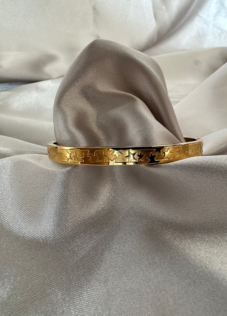 Çelik gold yıldız desen 6 mm kelepçe