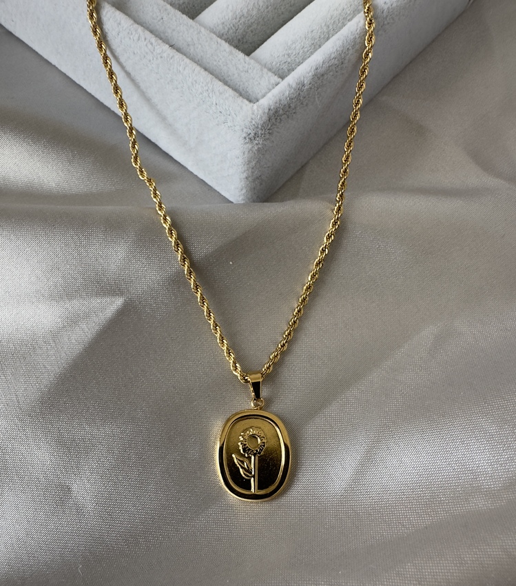 Çelik gold kolye