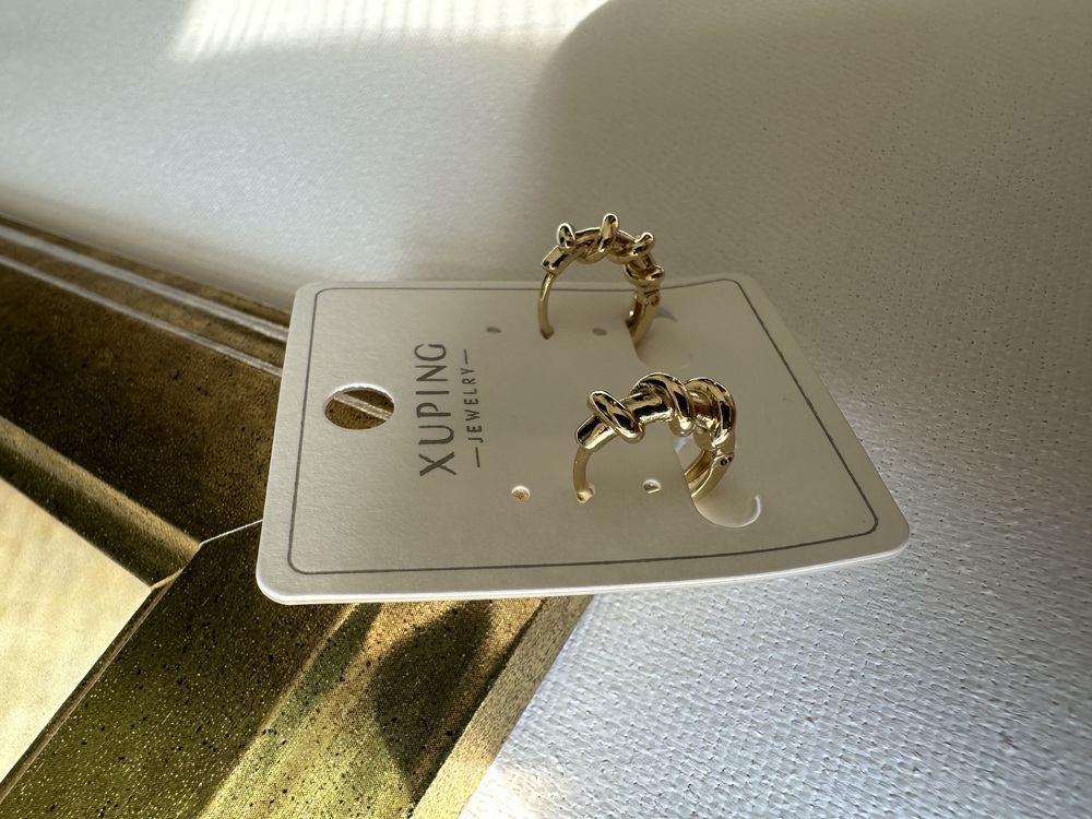 Xuping 14 k mini halka küpe 12 mm