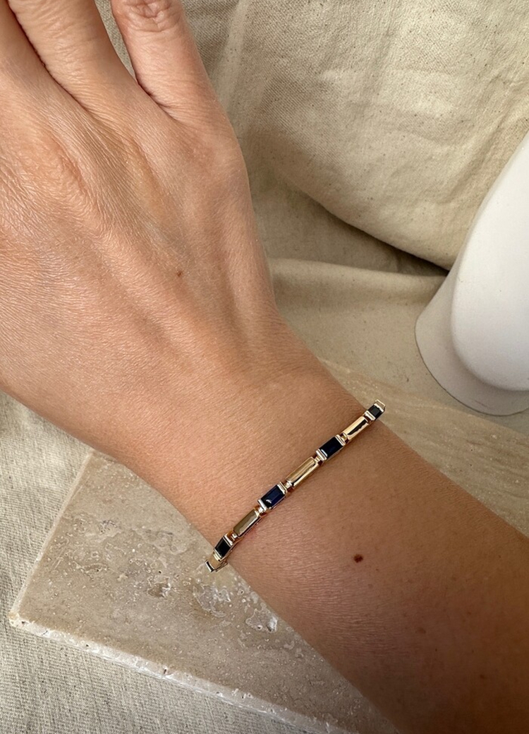 Xuping rose gold | lacivert taşlı 3 mm bileklik