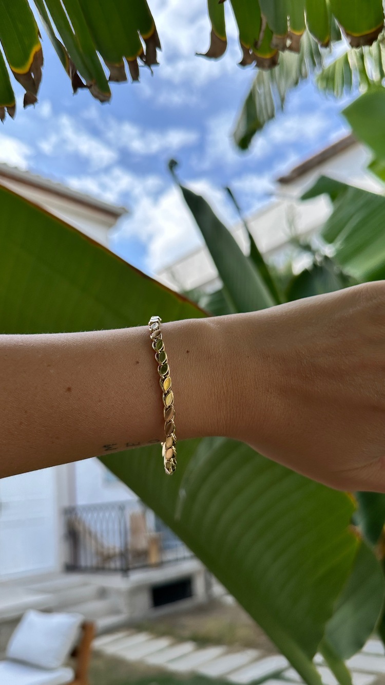 Çelik Arpa Gold 6 mm Bileklik