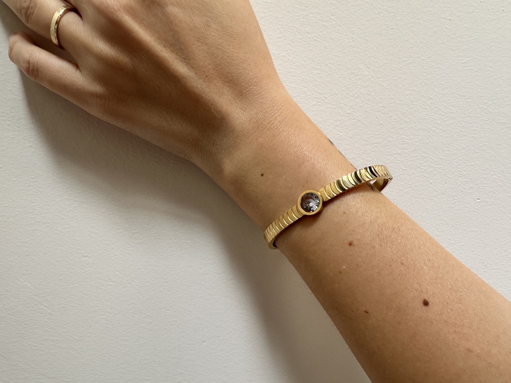 Çelik gold taşlı 6 mm kelepçe