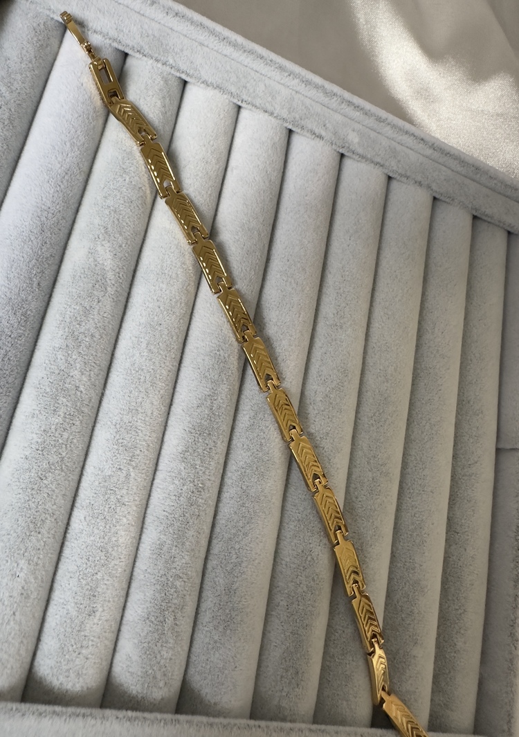 Çelik gold 6 mm bileklik