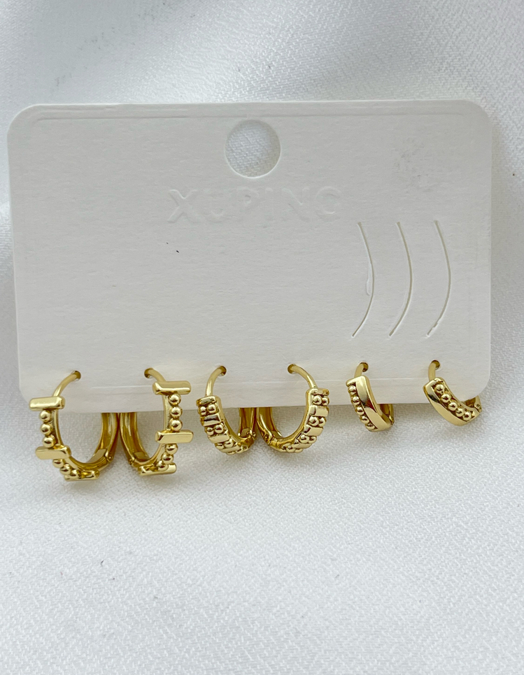 Xuping 6’lı 14 k Gold Küpe Seti