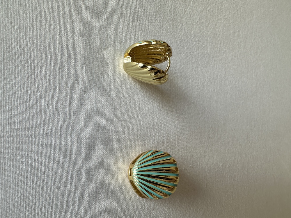 Vip gold turkuaz küpe