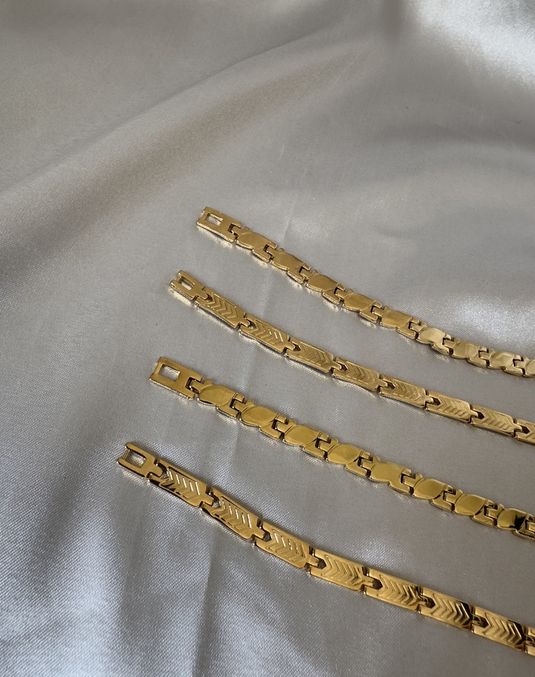 Çelik gold 6 mm bileklik