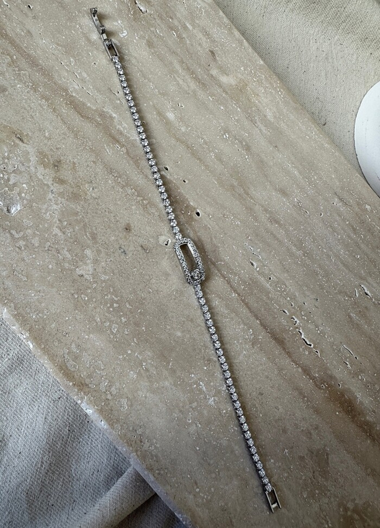 Xuping silver 2 mm bileklik
