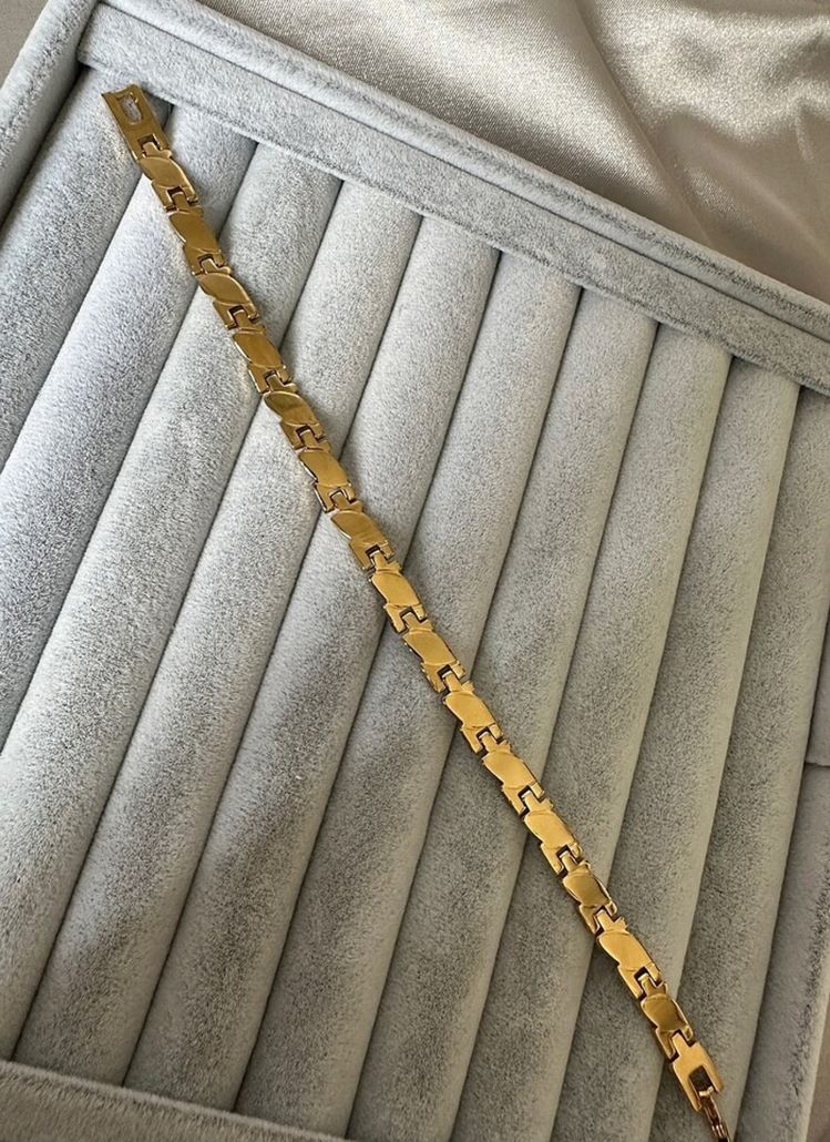 Çelik gold 6 mm bileklik