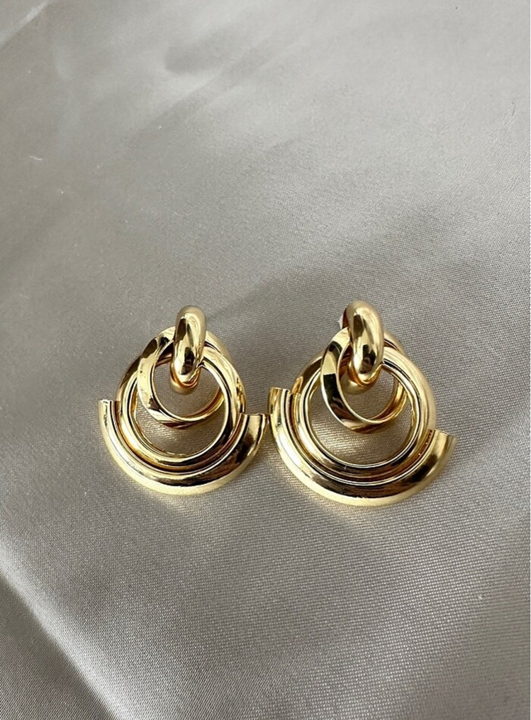 Çelik gold küpe