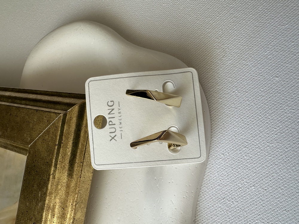 Xuping 14 k geometrik desen halka küpe 21 mm