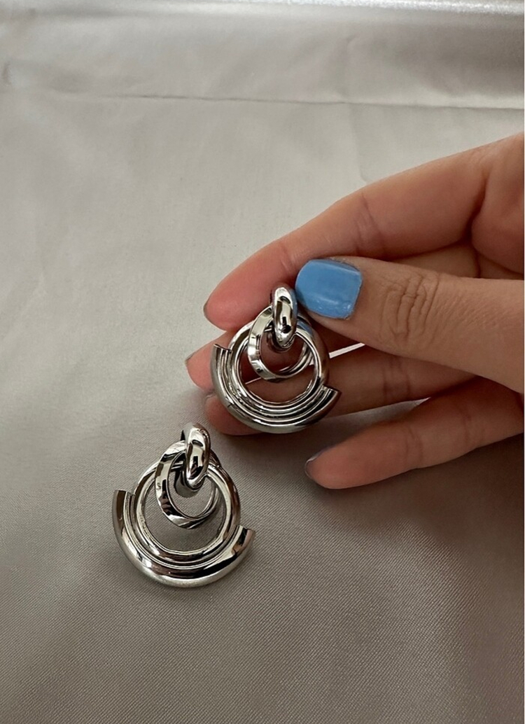 Çelik silver küpe