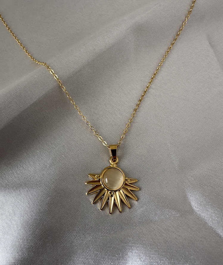 Çelik gold kolye