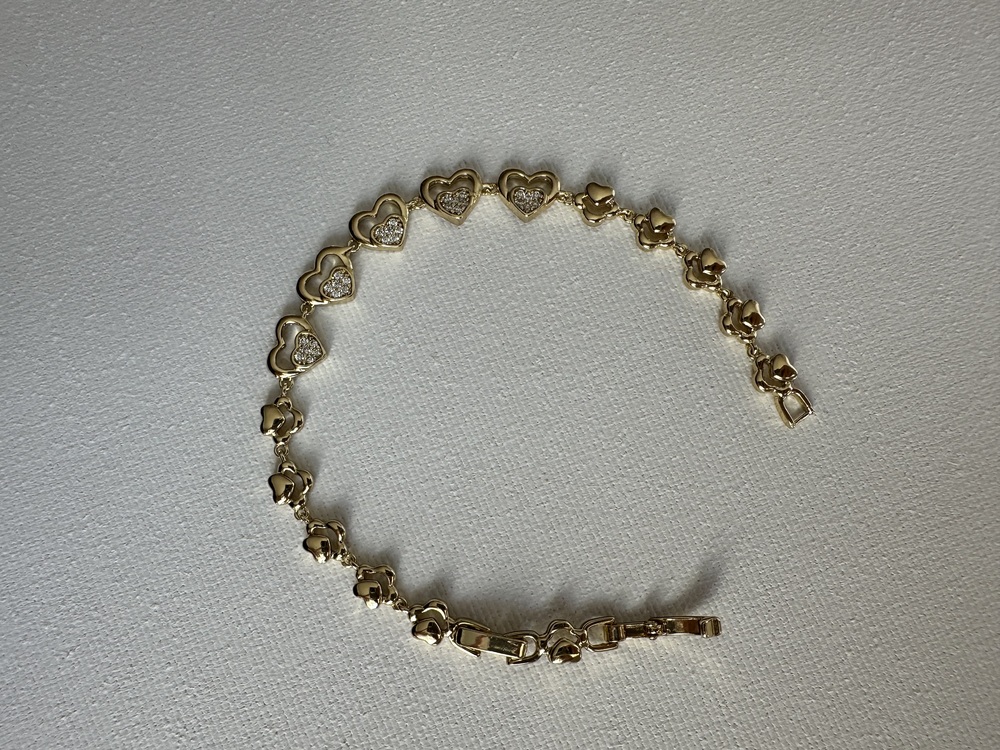 Xuping 14k Gold Kalp Desen Bileklik