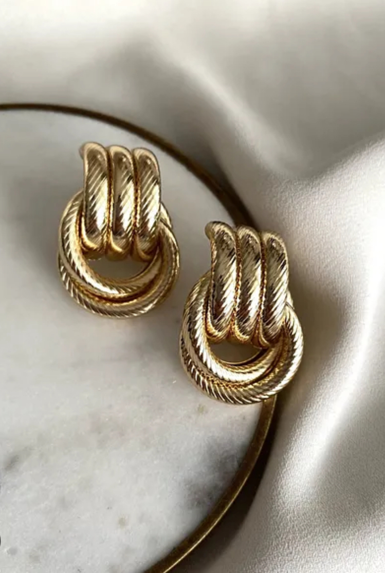 Çelik gold küpe